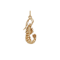 Bronze Shrimp Charm 25x11mm