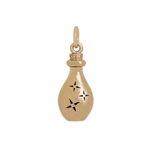 Bronze Potion Bottle Charm 21x8mm