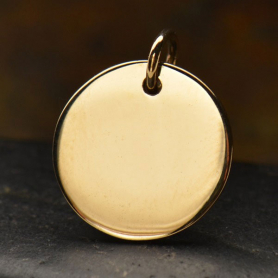 Large Round Stamping Blank - Bronze 15x12mm