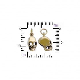 Medium Skull Jewelry Charm - Bronze 16x7mm