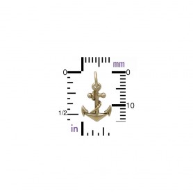 Bronze Anchor Charm ruler view