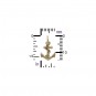 Bronze Anchor Charm ruler view