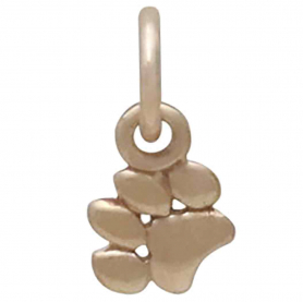 Bronze Tiny Puffy Paw Charm