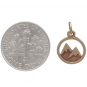 Bronze Snow Capped Mountain Charm 16x10mm