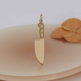 Bronze Kitchen Knife Charm