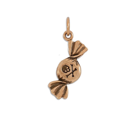 Bronze Poison Candy Charm 22x8mm