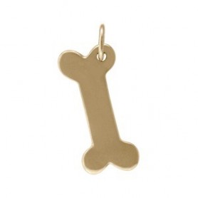 Dog Bone Stamping Blank - Bronze 19x12mm
