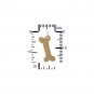 Dog Bone Stamping Blank - Bronze 19x12mm