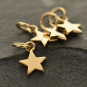 Bronze Tiny Flat Star Charm 12x6mm