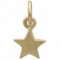 Bronze Tiny Flat Star Charm 12x6mm