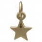 Bronze Tiny Flat Star Charm 12x6mm