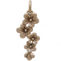 Bronze Cherry Blossoms Charm 23x9mm