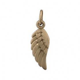 Bronze Angel Wing Charm Left Side 20x6mm