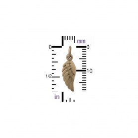 Bronze Angel Wing Charm Left Side 20x6mm