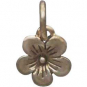 Bronze Cherry Blossom Charm 11x7mm