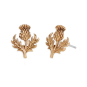 Nina Designs Bronze Dimensional Thistle Post Earrings 13x11mm