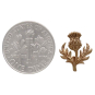 Bronze Dimensional Thistle Post Earrings with Dime