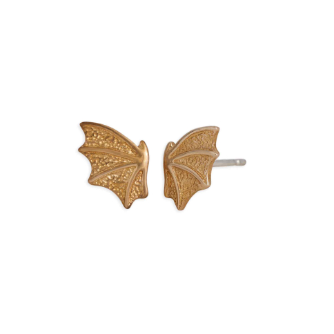 Bronze Dragon Wing Post Earrings 10x8mm