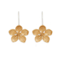 Bronze Dimensional Cherry Blossom Hook Earrings 26x16mm