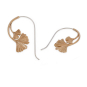 Bronze Ginkgo Hook Earrings 32x24mm