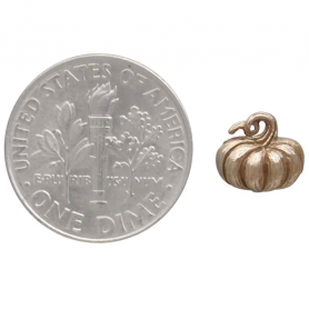 Bronze 3D Pumpkin Post Earrings