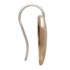 Bronze Large Heart Hook Earrings Side View