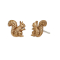Bronze Squirrel Stud Earrings 9x10mm