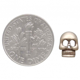 Bronze Skull Post Earrings 9x6mm