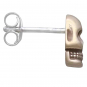 Bronze Skull Post Earrings 9x6mm