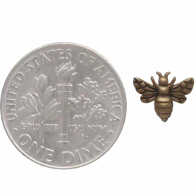 Bronze Bee Post Earring 6x8mm