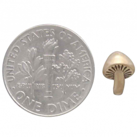 Bronze Mushroom Stud Earrings 8x6mm