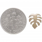 Bronze Monstera Stud Earrings 10x8mm