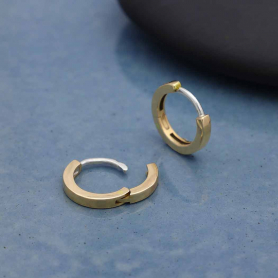 Bronze Classic Huggie Hoops 11mm