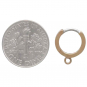 Bronze Plain Huggie Hoops with Loop 14x11mm