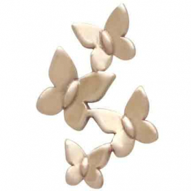 Bronze Butterfly Cluster Post Earrings 17x11mm