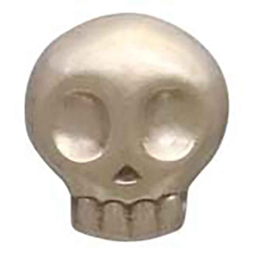 Bronze Mini Skull Post Earrings Front View