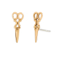 Nina Designs Bronze Scissor Post Earrings 17x7mm