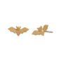 Bronze Small Bat Stud Earrings 5x11mm
