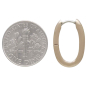 Bronze Oval Huggie Hoops with Dime