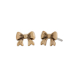 Nina Designs Bronze Bow Post Earrings 7x9mm