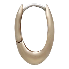 Bronze Long Teardrop Huggie Hoops Side View