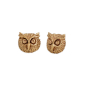 Bronze Owl Stud Earrings 8x8mm