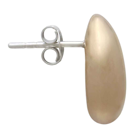 Bronze Egg Post Earrings Side View