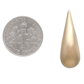 Bronze Double Teardrop Post Earrings  with Dime