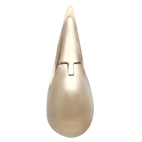 Bronze Large Teardrop Huggie Hoops Back View