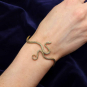 Bronze Textured Snake Bracelet