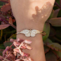 Bronze Monarch Butterfly Cuff Bracelet  on wrist