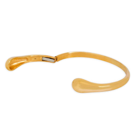 Bronze Teardrop Cuff Bracelet hinged view