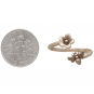 Bronze Bee and Cherry Blossom Adjustable Ring