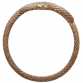 Bronze Textured Adjustable Snake Ring